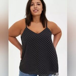 Torrid Black and White Polka Dot Camisole